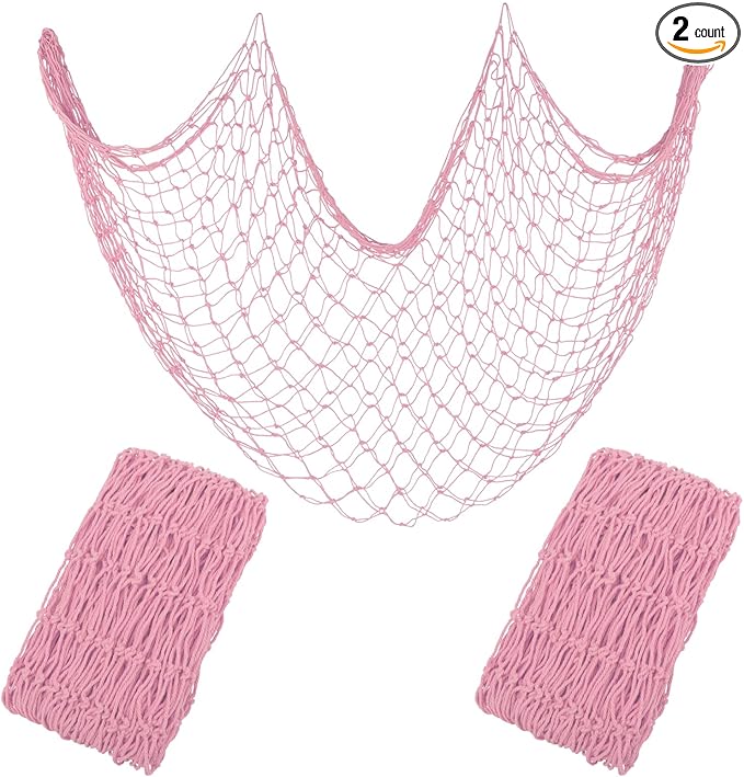 2 Pack Fish Net Decorations for Party