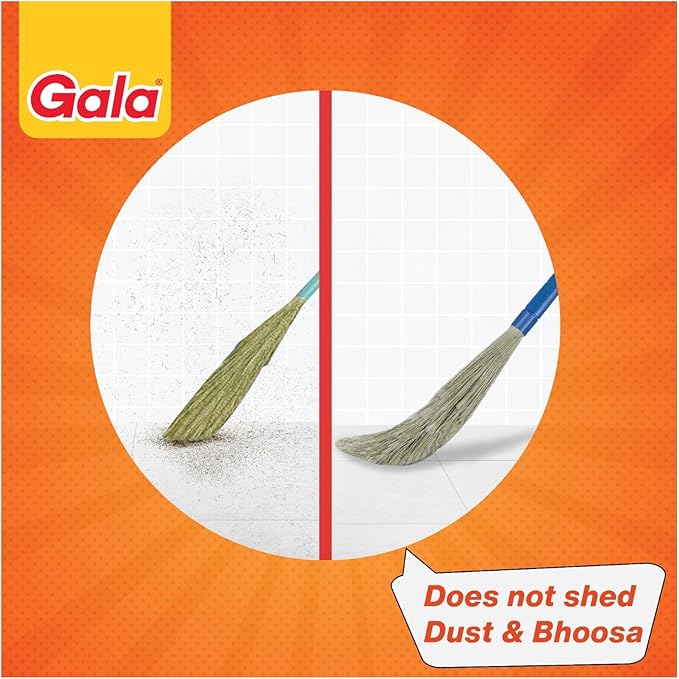 Gala No Dust Floor Broom (Freedom from New Broom Dust- Busan), 2 Count