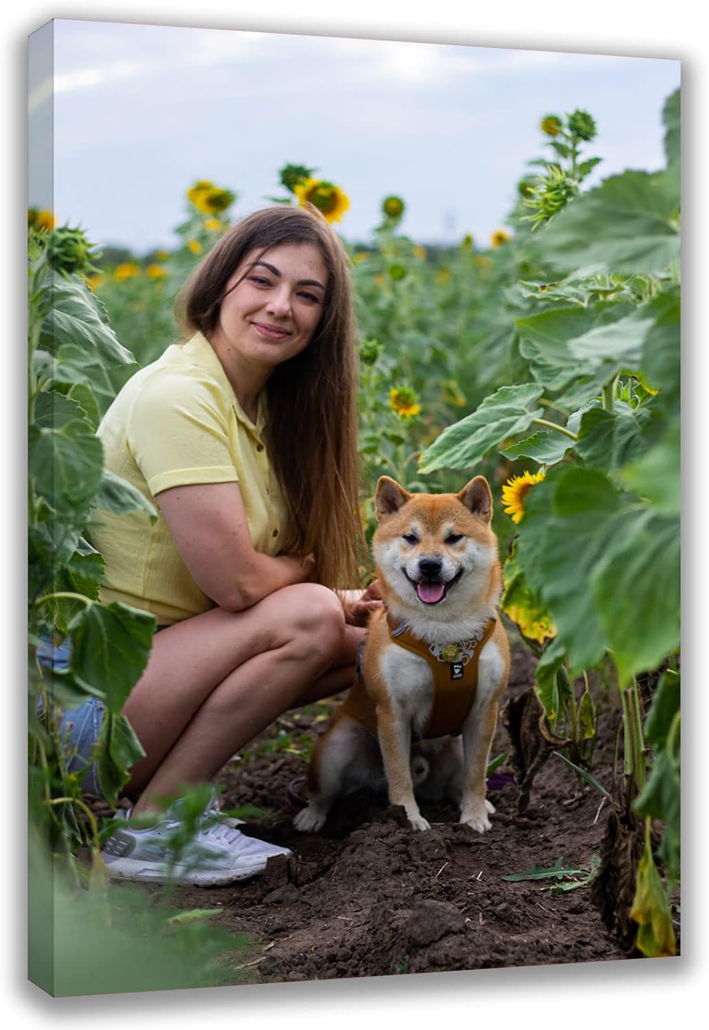 Custom Canvas Prints with Your Photos Custom Wall Art Personalized Canvas Pictures for Pet/Family Gifts for Mom/Men/Women (24''W x 36''L)