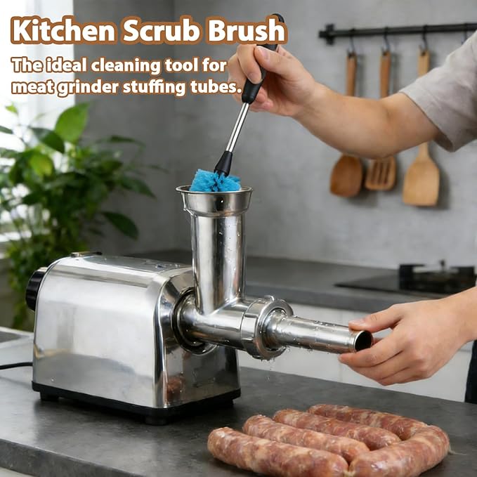 Heavy-Duty Multi-Purpose Kitchen Brush Set | for Meat Grinder, Mixer & Home Cleaning | Complete Kit for Stubborn Residue Removal (16-Piece Set)
