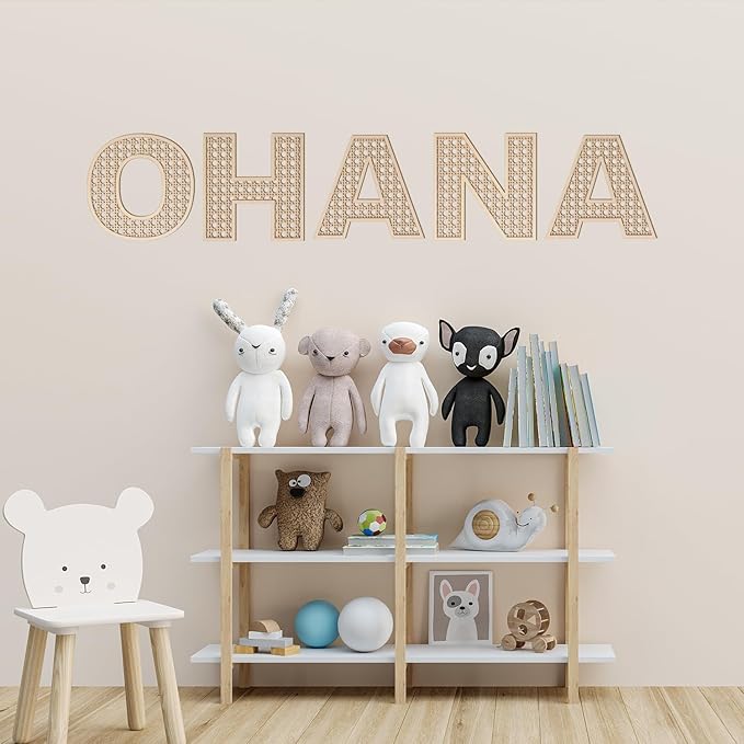 Large Boho Wooden Rattan Letters 12 inch for Nursery Decor Wood Letter Q Wall Decors for Baby Girl Boy Bedroom Home Rustic Name Sign Birthday Wedding Decorative Letters