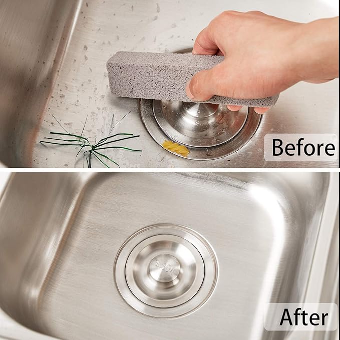 Chinco 200 Packs Pumice Stick for Cheaning, Pumice Scouring Stone Pad Removing Stain Grime Without Leaving Scratches for Kitchen Oven Stove Home Bathroom Toilet Pool House Cleaning Supplies