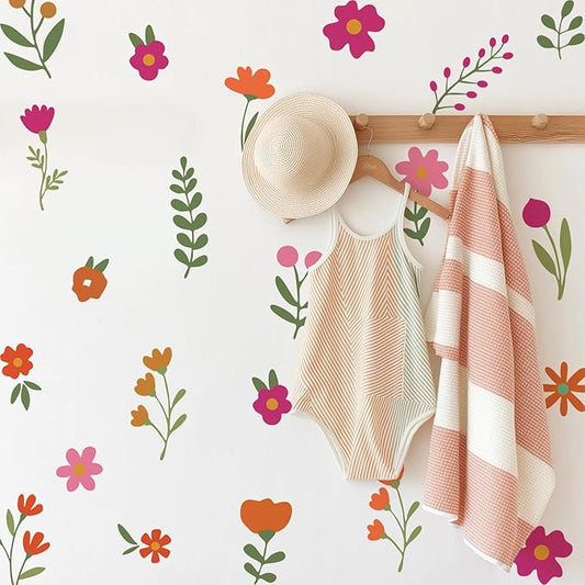 QUCHENG Boho Wall Stickers Girls Bedroom Removable Wall Decals Nursery Kids Room Decor Vinyl Murals DIY Cute Decorations 6 Sheets