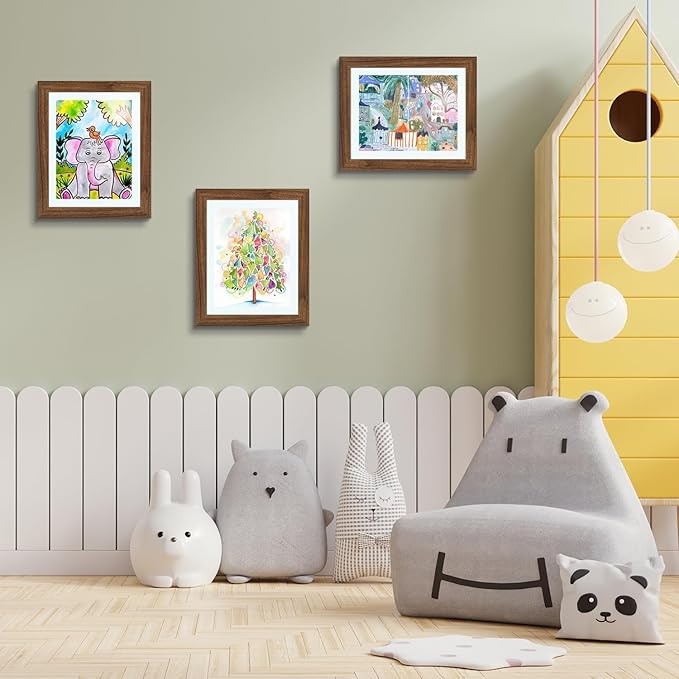 Golden State Art, 10x12.5 Kids Art Frames, Front-Opening Picture Frame Great for Kids Drawings, Artworks, Children Art Projects, Schoolwork, Home or Office (Ecru Set of 2)