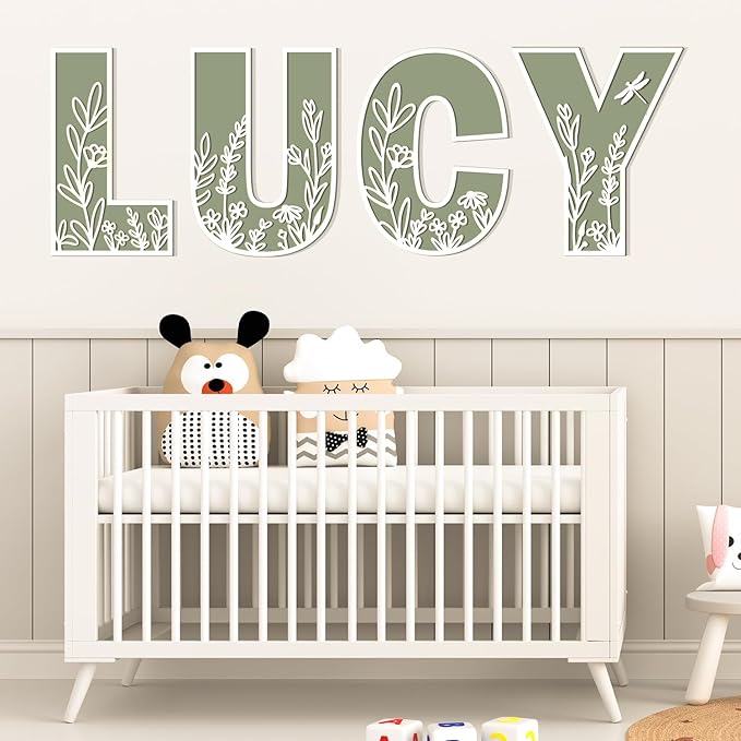 Layered 12 Inch Large Wooden Letters for Wall Decor, Flowered Paintable Wooden Nursery Letters for Crafts Wood Alphabet Letter K for Birthday Boho Nursery Name Sign Wedding Home Decoration