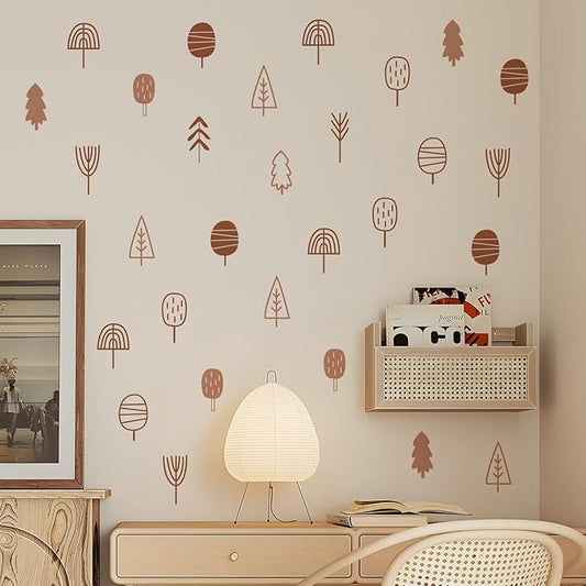 QUCHENG Boho Wall Stickers Girls Bedroom Removable Wall Decals Nursery Kids Room Decor Vinyl Murals DIY Cute Decorations 6 Sheets