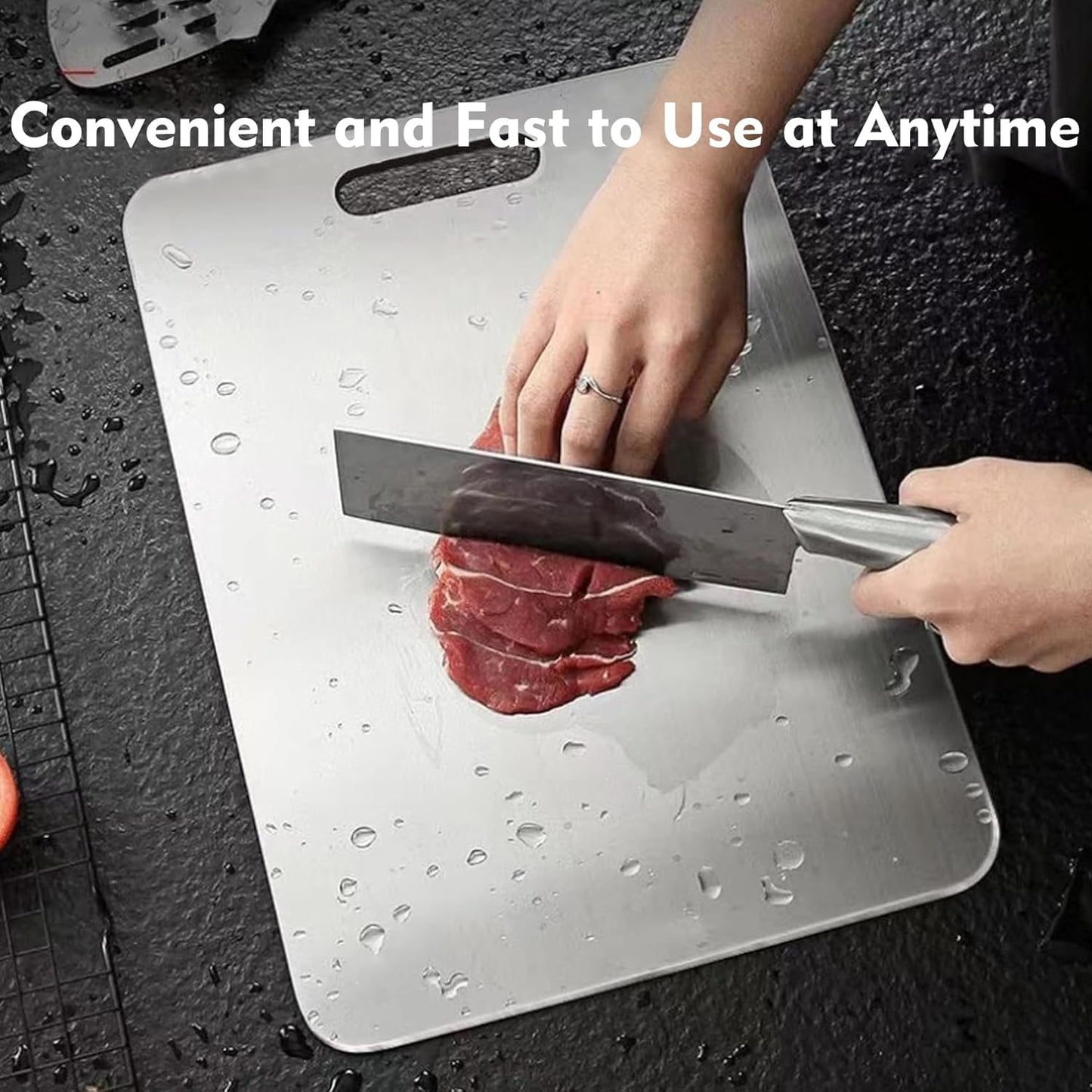 Titanium Cutting Board - 2 pack Titanium Cutting Boards for Kitchen,Double Sided Titanium Cutting Mat,Non Stick Chopping Board Easy to Clean（9.25 * 12.99in）
