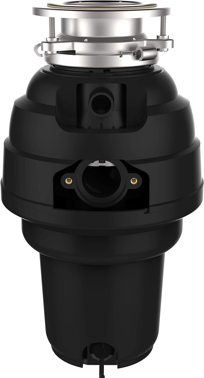 Waste Maid 10-US-WM-658-3B Garbage Disposal Anti-Jam Stainless Steel Food Waste Grinding System, 1-1/4 HP Premium, Black