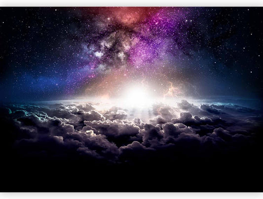 artgeist Premium Wall Mural Galaxy 138x101 in - Non-Woven Wallpaper Fleece Wall Decor Photo Print Picture Image Design Home Mural Cosmos Sky Star Cloud Purple i-A-10009-a-a