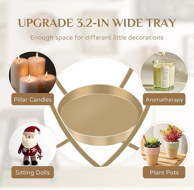 Candle Sconces Wall Decor Set of 2: Wall Hurricane Candle Holder Modern Metal Wall Mounted Gold Sconces Decorations for Living Room Bedroom Bathroom Hallway Outdoor