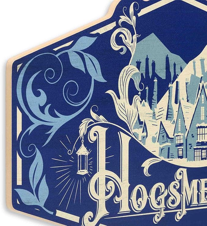 Harry Potter Hogsmeade Wood Wall Decor - Vintage Hogsmeade Sign for Bedroom, Movie Room or Office