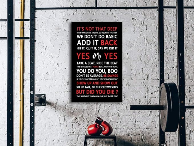 AMART SUN Mixed Quotes Fitspiration Motivational Quotes Print Canvas Wall Art • Inspirational Poster Artwork Modern Home Decor For Home,Office,Gym,Classroom Wall Decor Framed Ready to Hang
