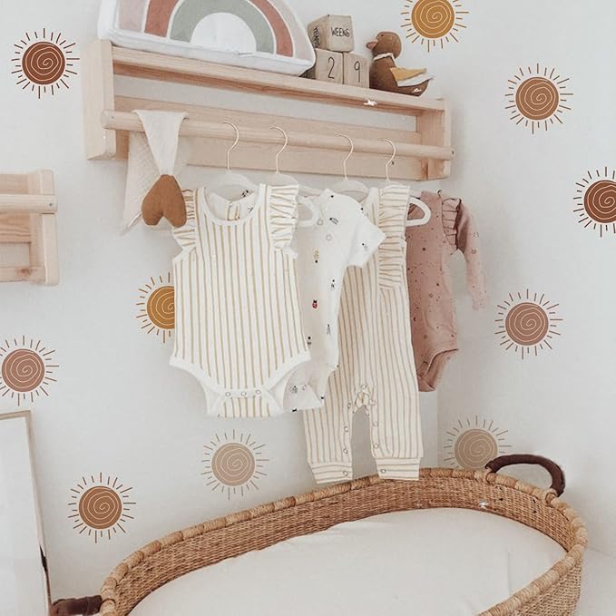 QUCHENG Boho Wall Stickers Girls Bedroom Removable Wall Decals Nursery Kids Room Decor Vinyl Murals DIY Cute Decorations 6 Sheets