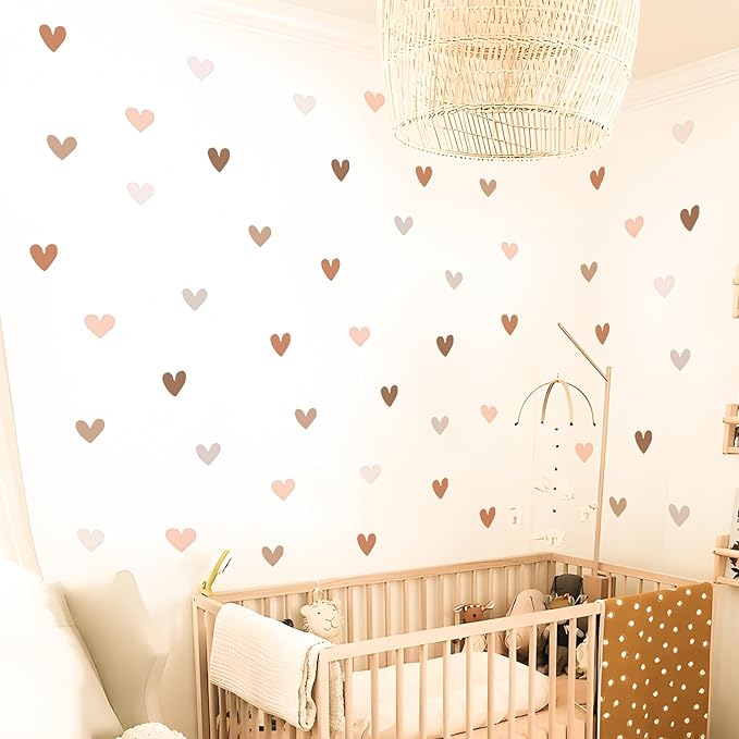 QUCHENG Nursery Wall Stickers Boho Kids Room Decor Girls Bedroom Removable Wall Decals Vinyl Murals DIY Cute Decorations 12 Sheets