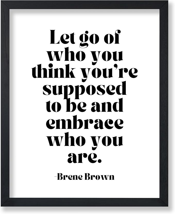 Poster Master Motivational Poster - Retro Inspirational Print - Embrace Who You Are, Positive, Uplifting, Encouragement - Gift for Girl, Friend - Wall Decor for Home, Dorm, 24x32 Unframed Wall Art