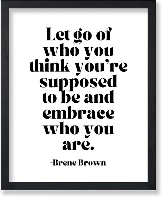Poster Master Motivational Poster - Retro Inspirational Print - Embrace Who You Are, Positive, Uplifting, Encouragement - Gift for Girl, Friend - Wall Decor for Home, Dorm, 24x32 Unframed Wall Art