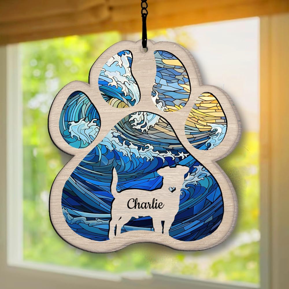 Personalized Cairn Terrier Suncatcher Dog Memorial Gifts, Custom Cairn Terrier Ornament Christmas Tree, Pet Remembrance Gift, Loss of Dog Sympathy Gift, Pets Memorial Ornament, Pet Loss Suncatcher