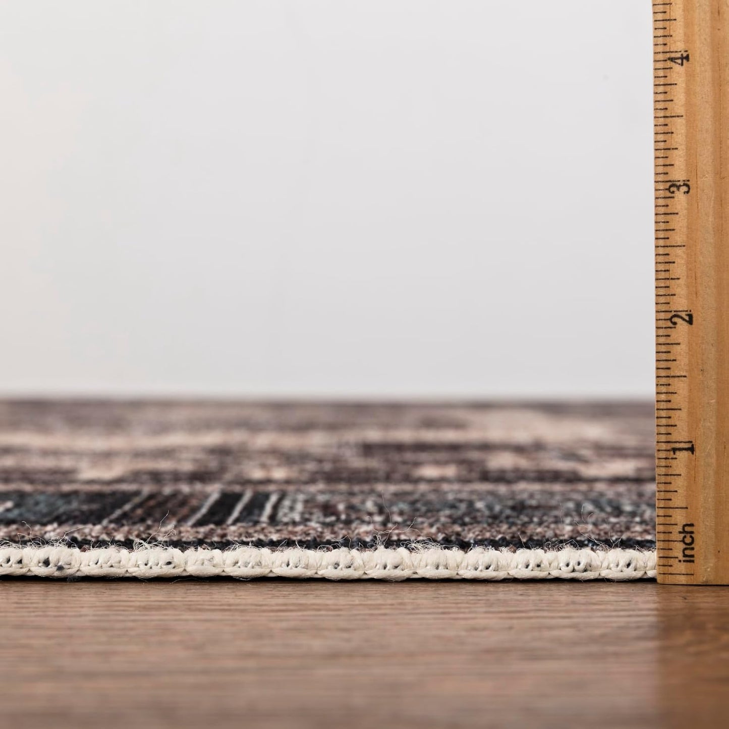 Keen Home Design 5x7 Rug - Machine Washable Area Rug with Non-Slip Backing, Ideal for Living Room, Dining Room, Bedroom - Vintage, Easy Clean, Durable, Low Pile Rug - (5' x 7')