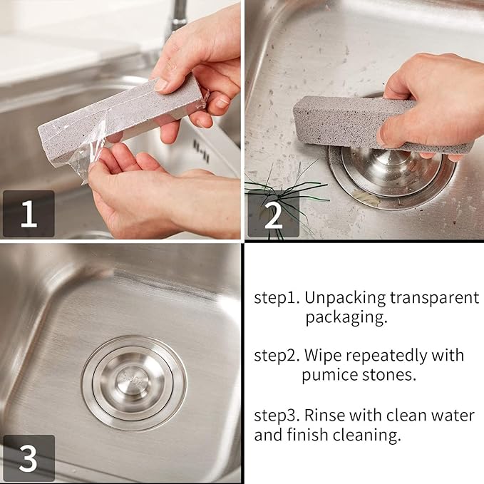 Chinco 72 Pack Pumice Stick for Cheaning, Pumice Scouring Stone Pad Removing Stain Grime Without Leaving Scratches for Kitchen Oven Stove Home Bathroom Toilet Pool House Cleaning Supplies