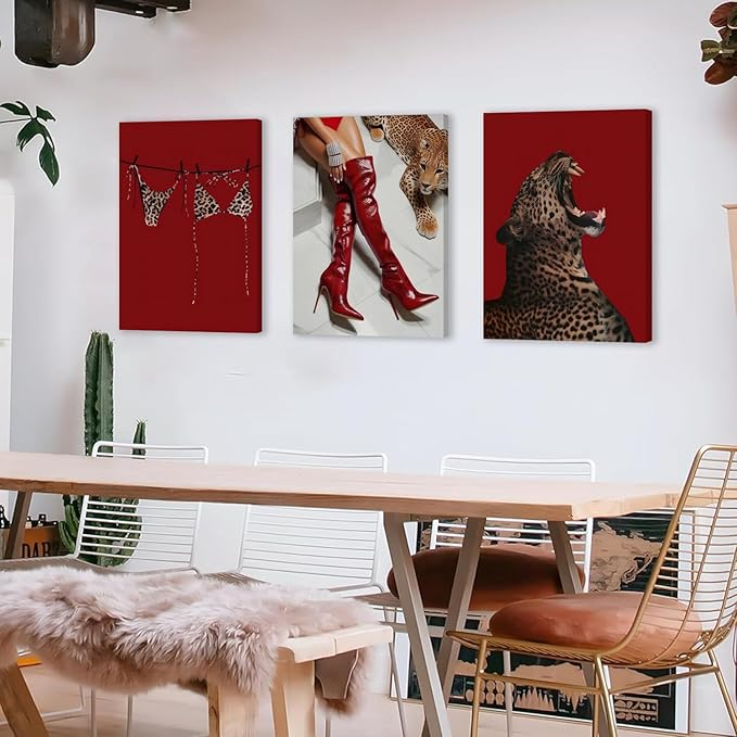Liacxony wall art (red, 24L x16W, Wrapped Canvas)