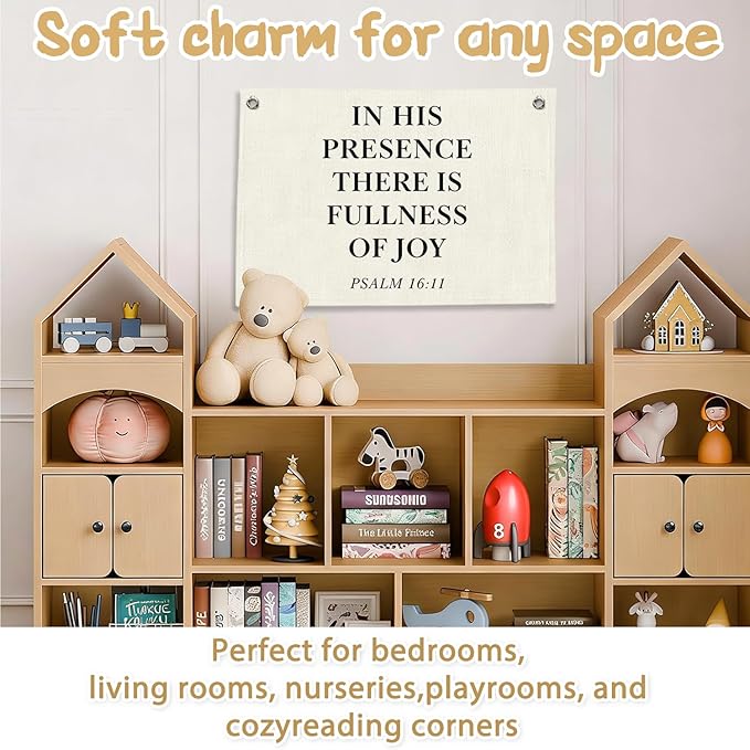 RTXLEZM Christian Home Room Decor, Jesus Christian Canvas Banner Wall Hanging, Minimalist Bible Verse Wall Art Prints for Bedroom Home Prayer Church Room Decor, 20x30 Inch