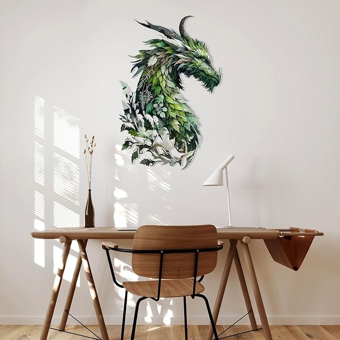 Benziso Dragon Metal Wall Art Medieval Decor Fantasy Decorations (colorful-1)