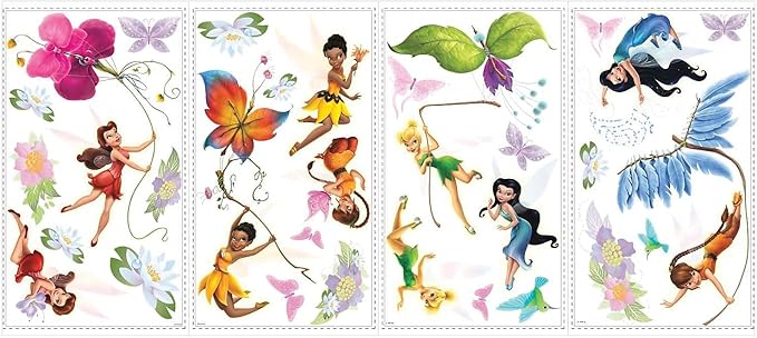RoomMates RMK1493SCS Disney Fairies Peel and Stick Wall Decals