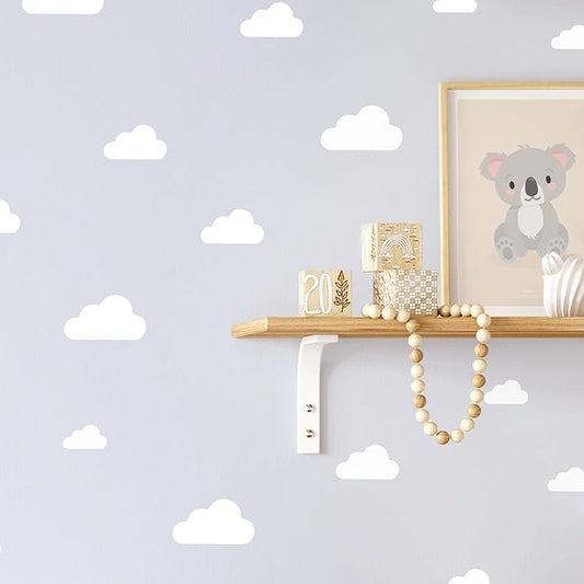 Clouds - Easy-to-Apply & Removable Wall Stickers: Transform Your Toddlers Bedroom with Durable, Vibrant Peel-and-Stick Wall Decor – Stickers for Kids
