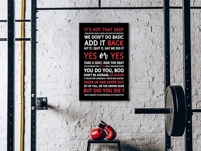 AMART SUN Mixed Quotes Fitspiration Motivational Quotes Print Canvas Wall Art • Inspirational Poster Artwork Modern Home Decor For Home,Office,Gym,Classroom Wall Decor Framed Ready to Hang