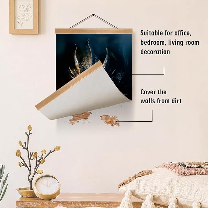 ZTGDA Book Dragon Wall Art,Dark Academia Vintage Poster, Gothic Canvas Print for Book Lovers, Fantasy Wall Decor for Bedroom, Library or Office, Mysterious Bookworm Gift(dragon)