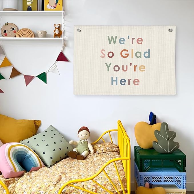 Boho Classroom Decor for Teacher, Cute Neutral Inspirational Classroom Must Haves Wall Decor, Welcome Sign Back To School Linen Canvas Banner