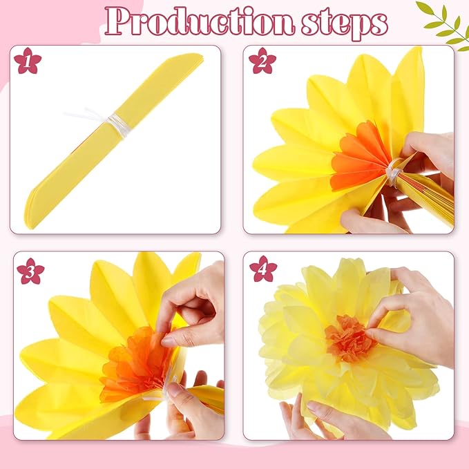 Geyee 81 Pcs Mexican Paper Flowers Fiesta Tissue Paper Flowers Colorful Crepe Flower Mexican Fiesta Party Decorations for Floral Backdrop Carnival Wedding Birthday Party Craft Wall Decor (8" 10" 12")
