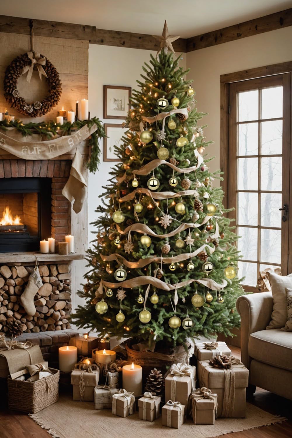 50pcs Gold Christmas Ball Ornaments Large Shatterproof Christmas Tree Decorations Xmas Tree Ornaments Balls with Hanging Loop for Xmas Wedding Holiday Party Wreath Home Decor