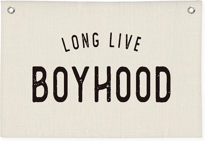 Vintage Linen Banner - Boys Room Decor for Toddler Boy Room Nursery Playroom