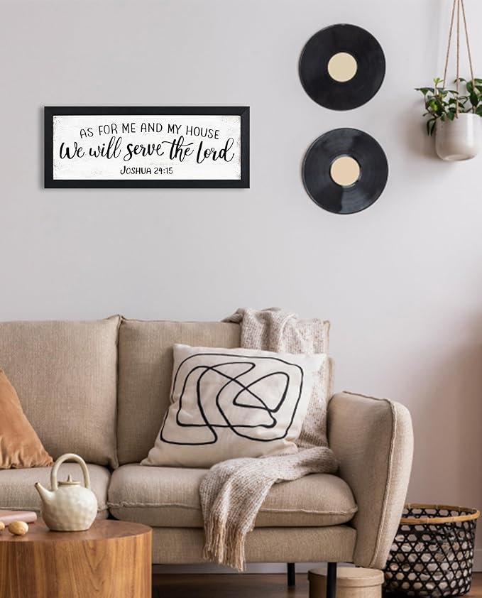 As For Me And My House We Will Serve The Lord Joshua 24 15 Sign Bible Verses Scripture Wall Decor Christian Jesus Wall Art Modern Farmhouse Home Living Room Bedroom Decorations Signs