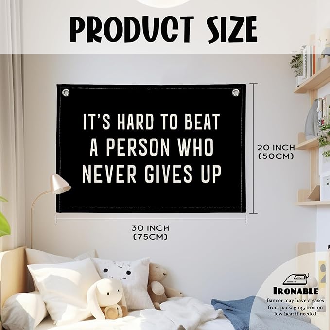 Inspirational Wall Decor, Office Motivational Wall Decor, Classroom Banner Hanging Flag, 20x30 Inch