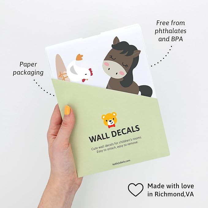 Farm Life Decals - Easy-to-Apply & Removable Wall Stickers: Transform Your Toddlers Bedroom with Durable, Vibrant Peel-and-Stick Wall Decor – Farm Stickers for Kids