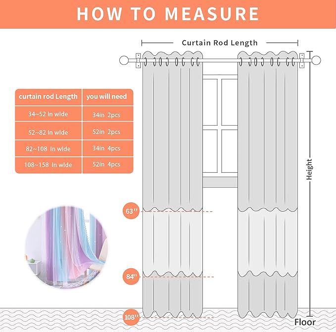 XiDi Pink and Purple Curtains 84 Inches Long for Girls Bedroom 2 Panels Blackout Rainbow Nursery Curtains for Kids Room Unicorn Princess Theme Home Decor Living Room Pink/Purple W52 X L84