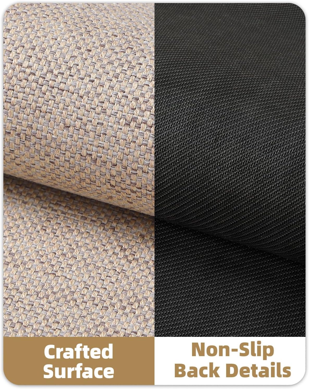 Color&Geometry Front Door Mat Indoor 26"x95", Ultra Non Slip Rubber Backed Dirt Trapper, Low Profile Thin washable, Easy Clean Entry Entryway Rug Door Mat Indoor Entrance, Khaki (Rolled-up NO Creases)