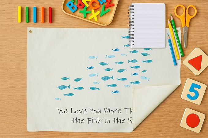 Nursery Rectangular Canvas Banner Wall Decor for Nursery Bedroom Playroom Decor-Poster Flag Sign Wall Art for Baby Boy Girl Kids,Baby Shower Birthday Christmas Gift-We Love You More Than