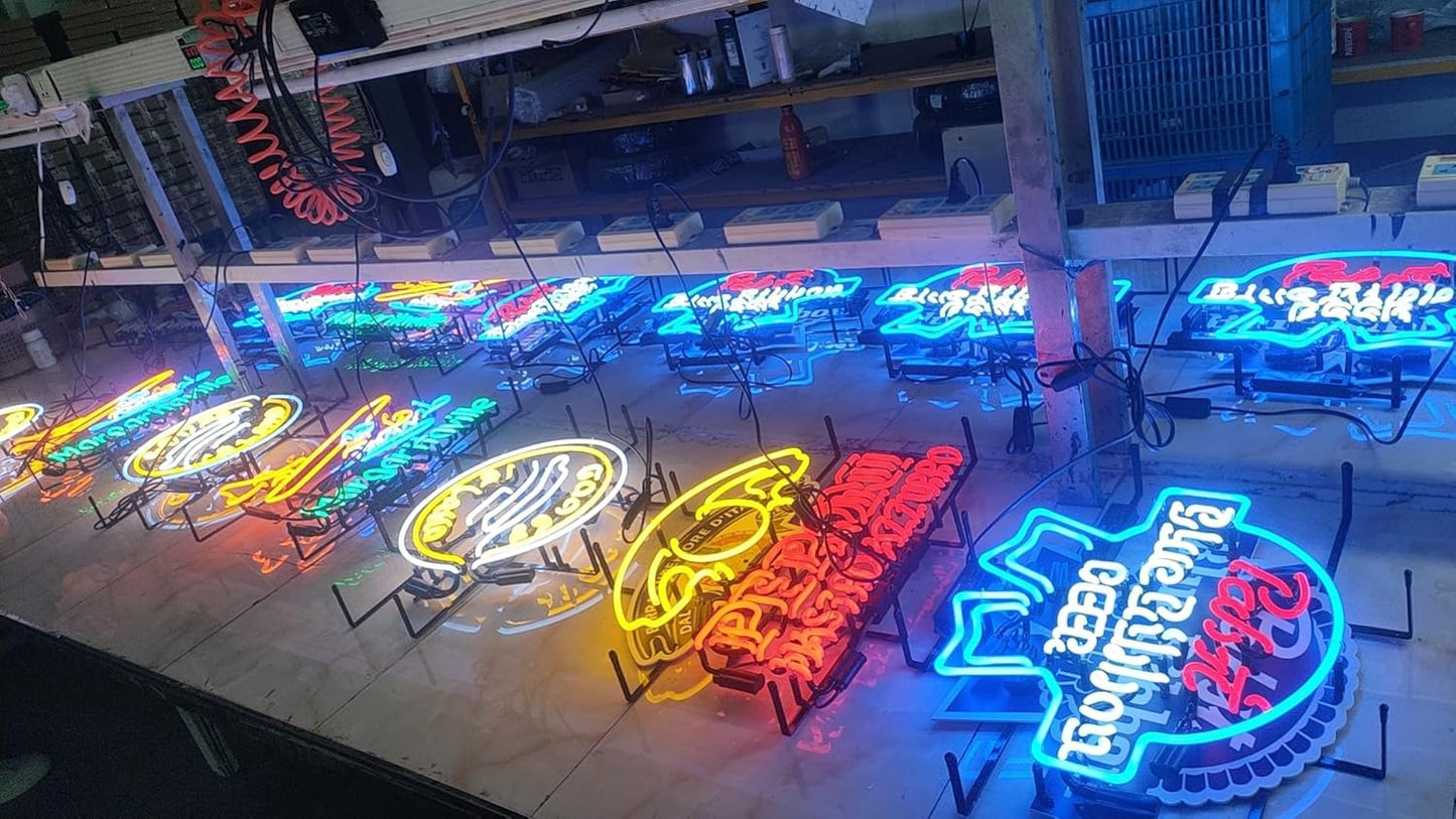 Auto Detailing Shop GLASS Neon Signs,GLASS Neon Light for Office Cafe Party Man Cave Neon Light Art Wall Lights 24 X 20 Inches