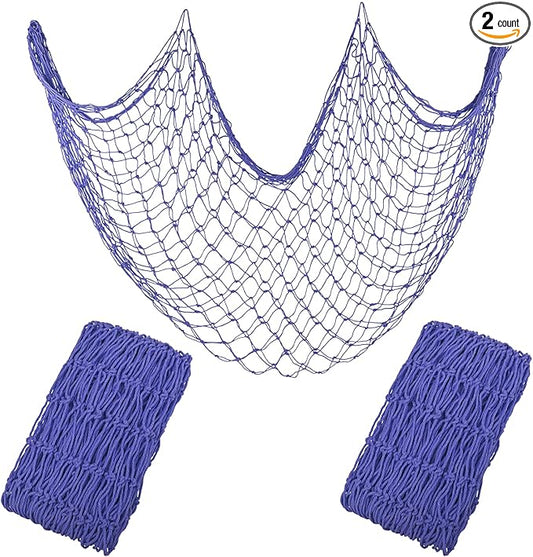 2 Pack Fish Net Decorations for Party