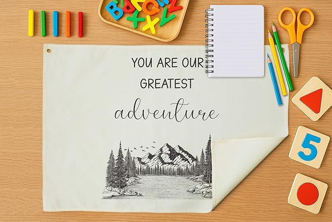 Nursery Nursery Bedroom Playroom Door Decor-Rectangular Banner Wall Decor Poster Flag Sign Art for Baby Boy Girl Kids Teen-Baby,Shower Birthday Christmas Gift-You Are Our Greatest Adventure