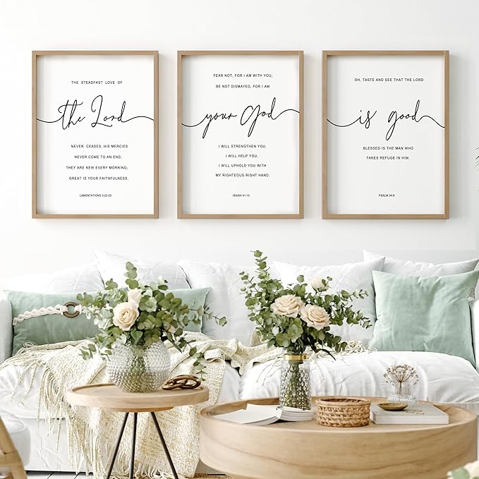 Heiple The Lord Your God Is Good Wall Decor 11"x14" Framed Wooden Wall Sign for Home Decor Farmhouse Vintage Rustic Living Room Minimalist Christian Wall Art (Brown, 11”x14”)