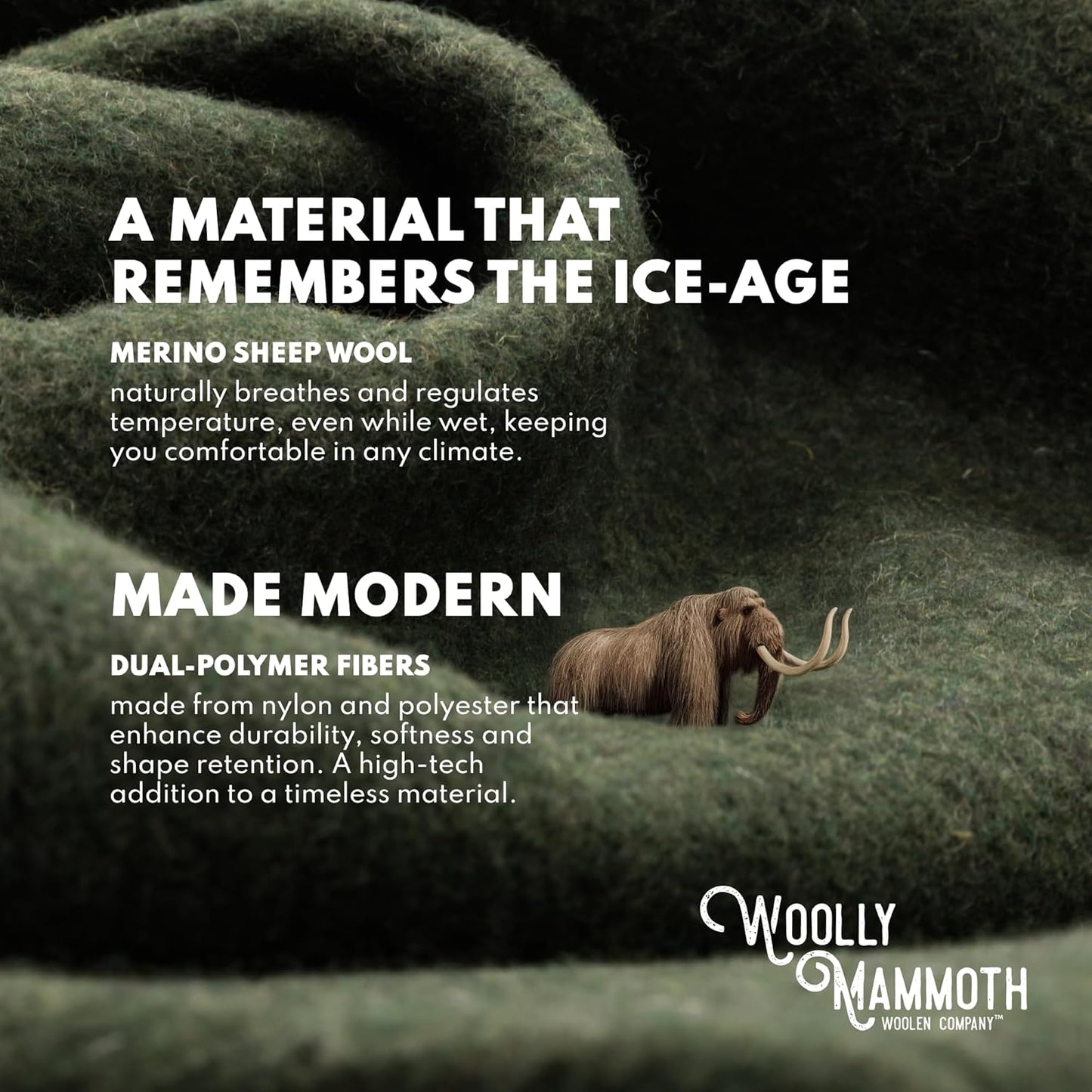 Woolly Mammoth Woolen Company Camping Wool Blanket - 66 in x 90 in Black & Cream Plaid - Heavyweight Merino Wool Outdoor Throw Blanket & Bedroll - Insulating Warm for Winter, Picnic & Travel