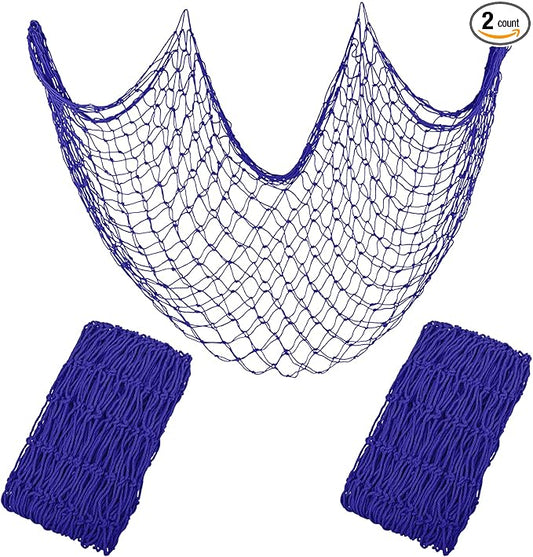2 Pack Fish Net Decorations for Party