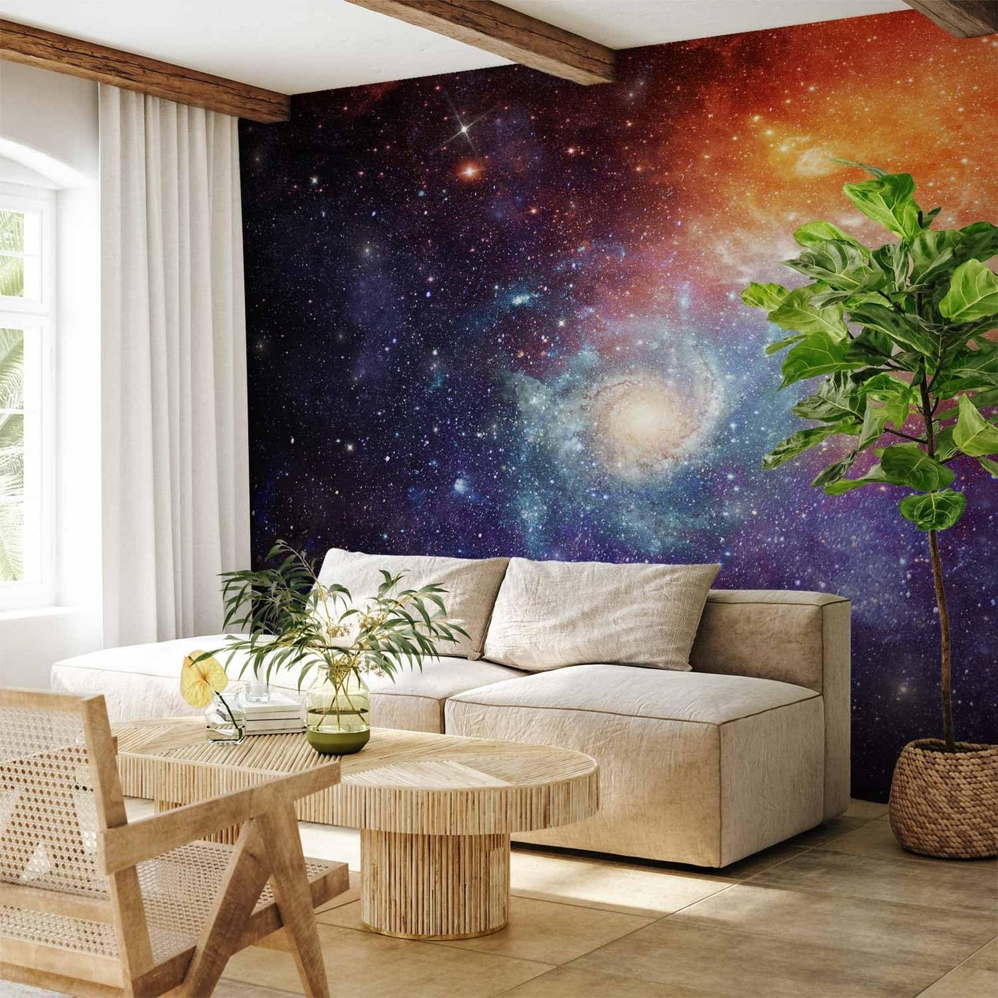 artgeist Wall Mural Cosmos Galaxy 96x69 in - Peel and Stick Self-Adhesive Wallpaper Removable Large Sticker Foil Wall Decor Print Picture Image Design f-C-0101-a-a