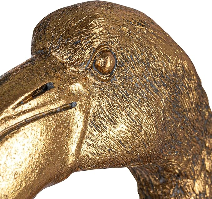 Creative Co-Op Decorative Resin Bird Bust Wall Decor, Gold