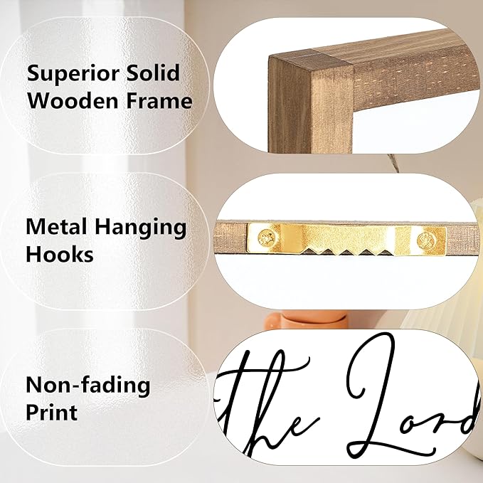 Heiple The Lord Your God Is Good Wall Decor 11"x14" Framed Wooden Wall Sign for Home Decor Farmhouse Vintage Rustic Living Room Minimalist Christian Wall Art (Brown, 11”x14”)