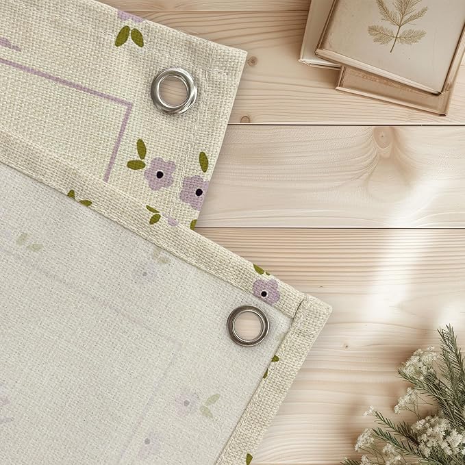 Wildflower Nursery Decor, Girls Room Decor - In a Field Full of Roses She Is a Wildflower Pink Linen Banner Flag for Little Girl Baby Girl - Purple Wildflower